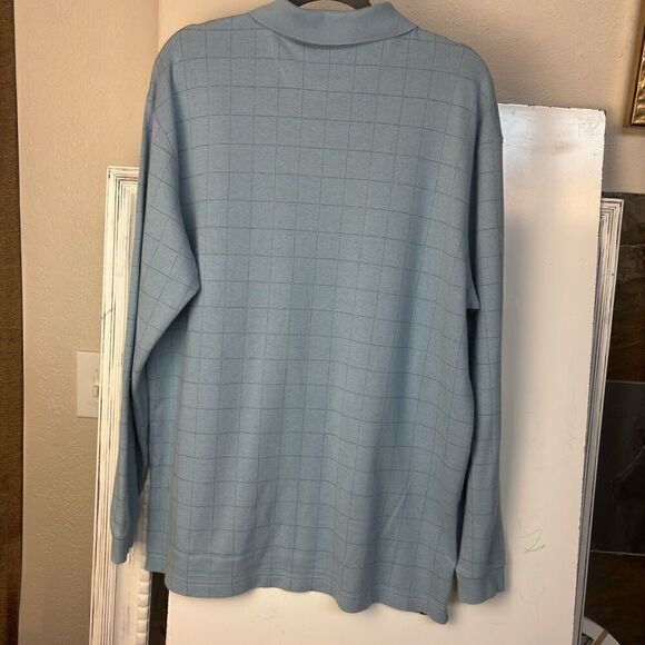 Vintage Phat  Farm Men’s Long Sleeve Baby Blue Three Button Closure Shirt Size X - Picture 5 of 12